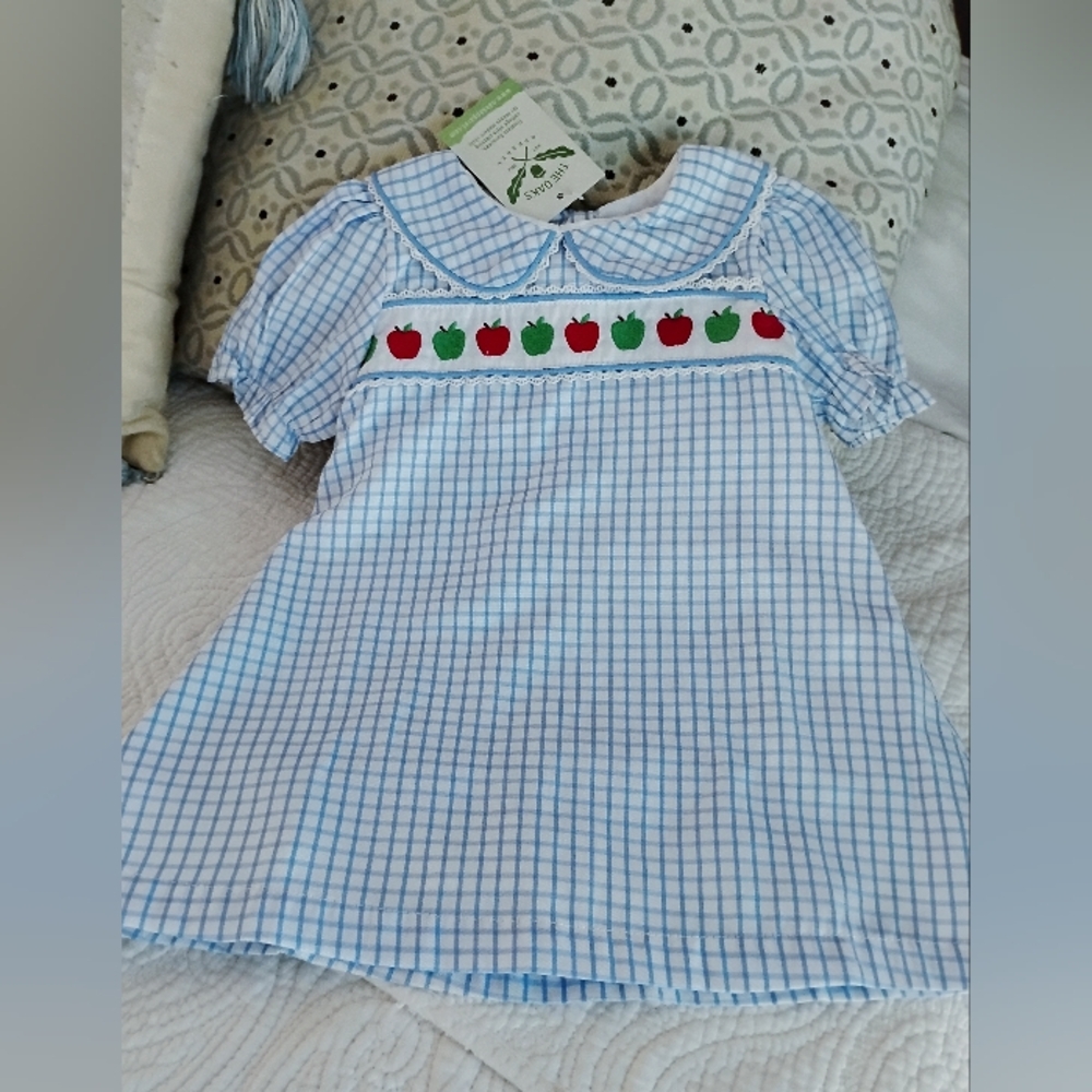 Nwts The Oaks Apparel Boutique Not Smocked Dress Fall Apples School